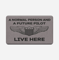 Thumbnail for A Normal Person and a FUTURE PILOT Live Here Designed Bath Mats Pilot Eyes Store Floor Mat 50x80cm 