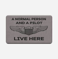 Thumbnail for A Normal Person and A PILOT Live Here Designed Bath Mats Pilot Eyes Store Floor Mat 50x80cm 