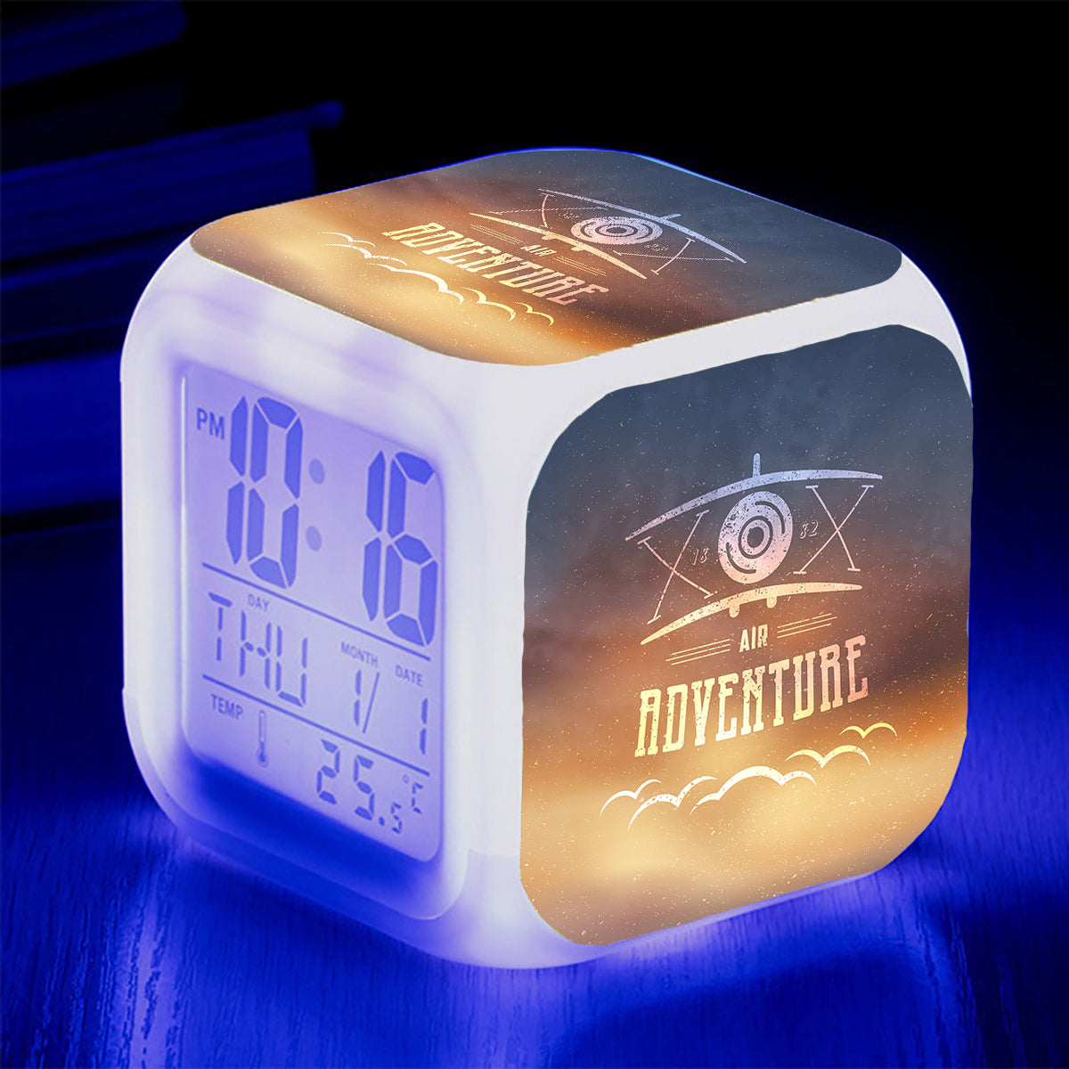 Air Adventure Designed "7 Colour" Digital Alarm Clock