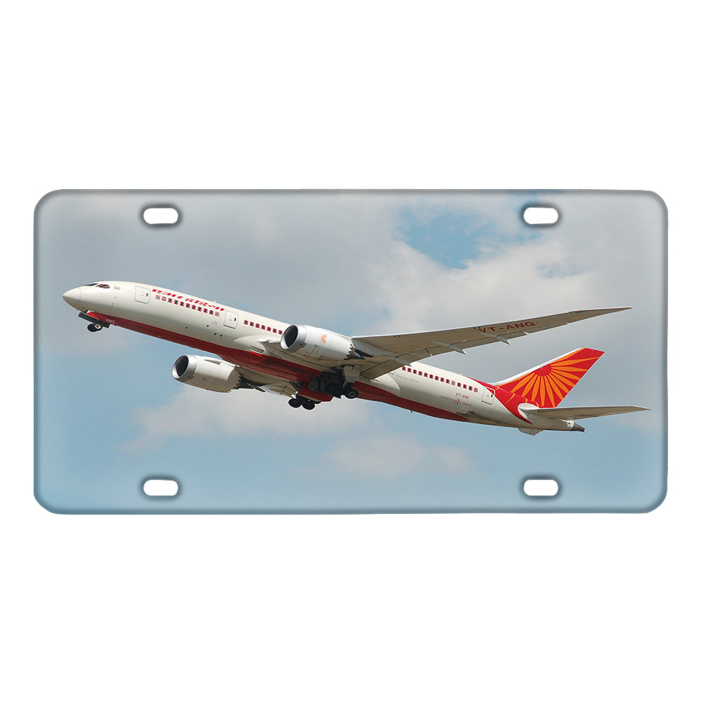 Air India's Boeing 787 Designed Metal (License) Plates