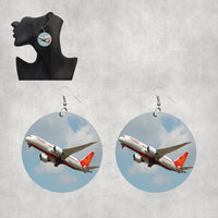 Thumbnail for Air India's Boeing 787 Designed Wooden Drop Earrings