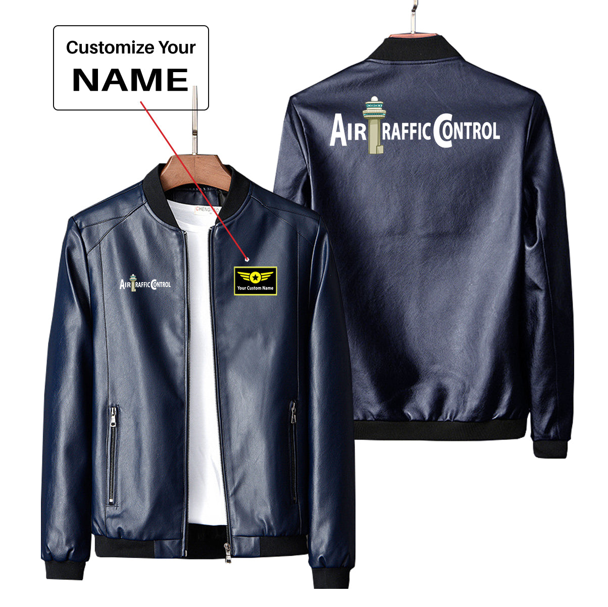 Air Traffic Control Designed PU Leather Jackets