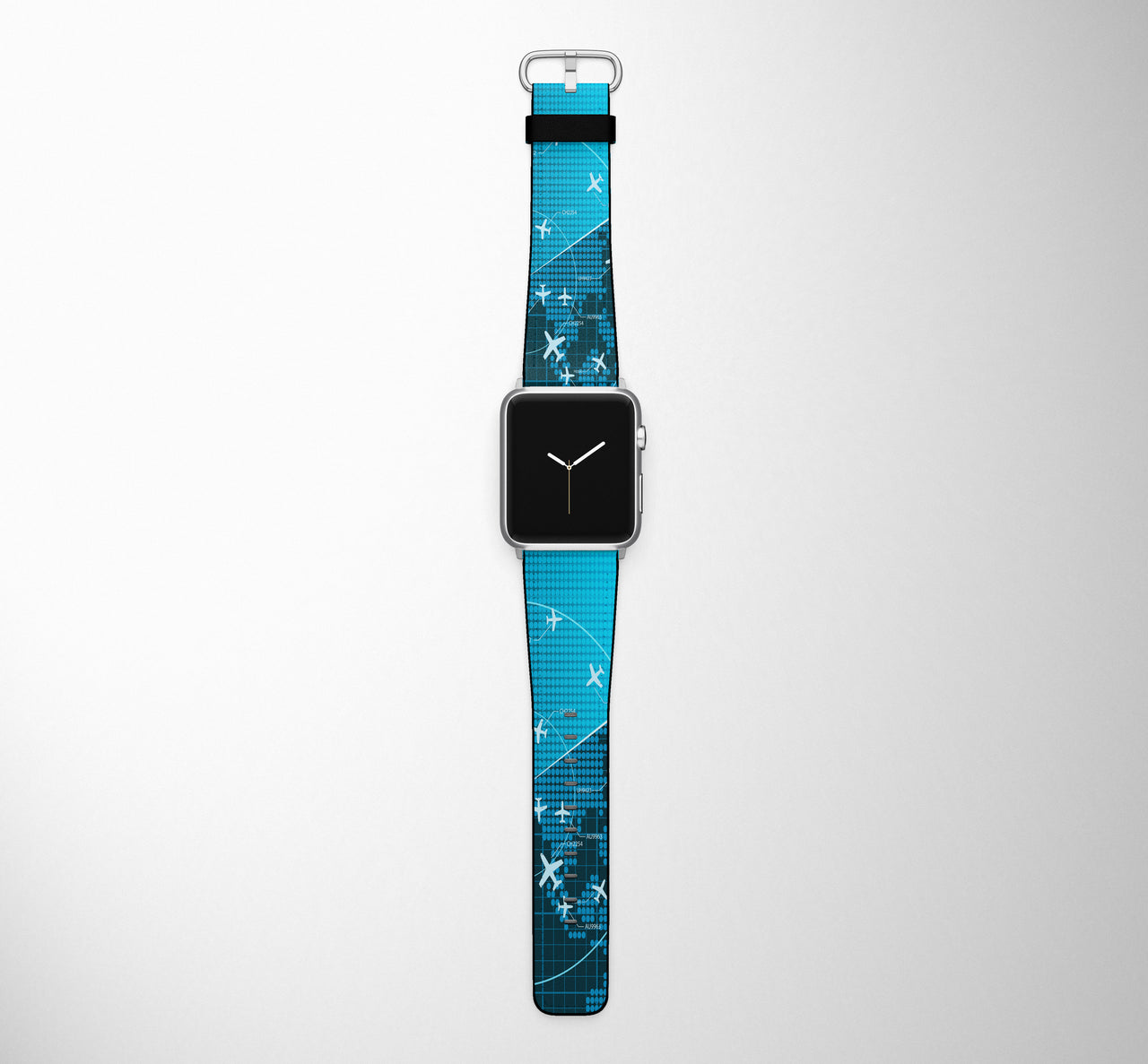 Air Traffic Control Screen Designed Leather Apple Watch Straps