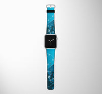 Thumbnail for Air Traffic Control Screen Designed Leather Apple Watch Straps