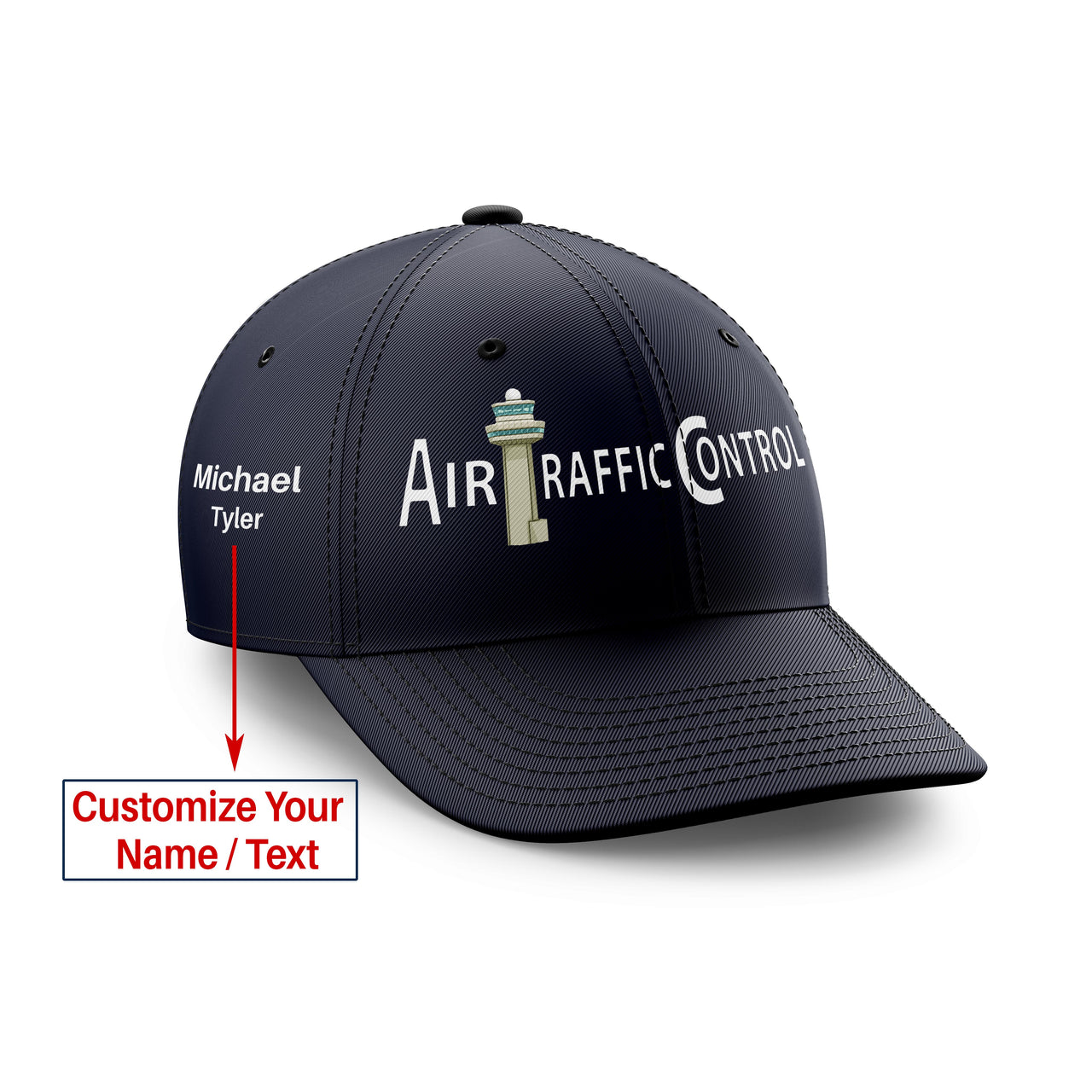 Customizable Name & Air Traffic Control Embroidered Hats