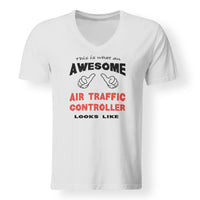 Thumbnail for Air Traffic Controller Designed V-Neck T-Shirts