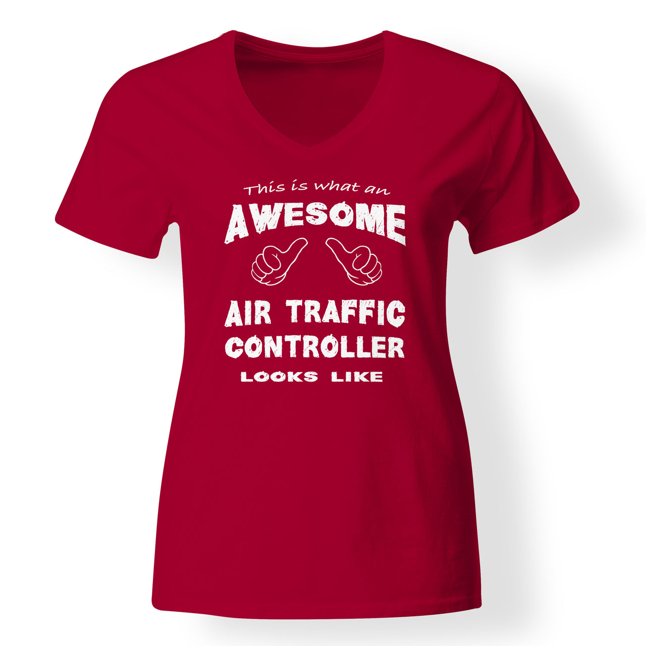 Flight Attendant  Designed V-Neck T-Shirts