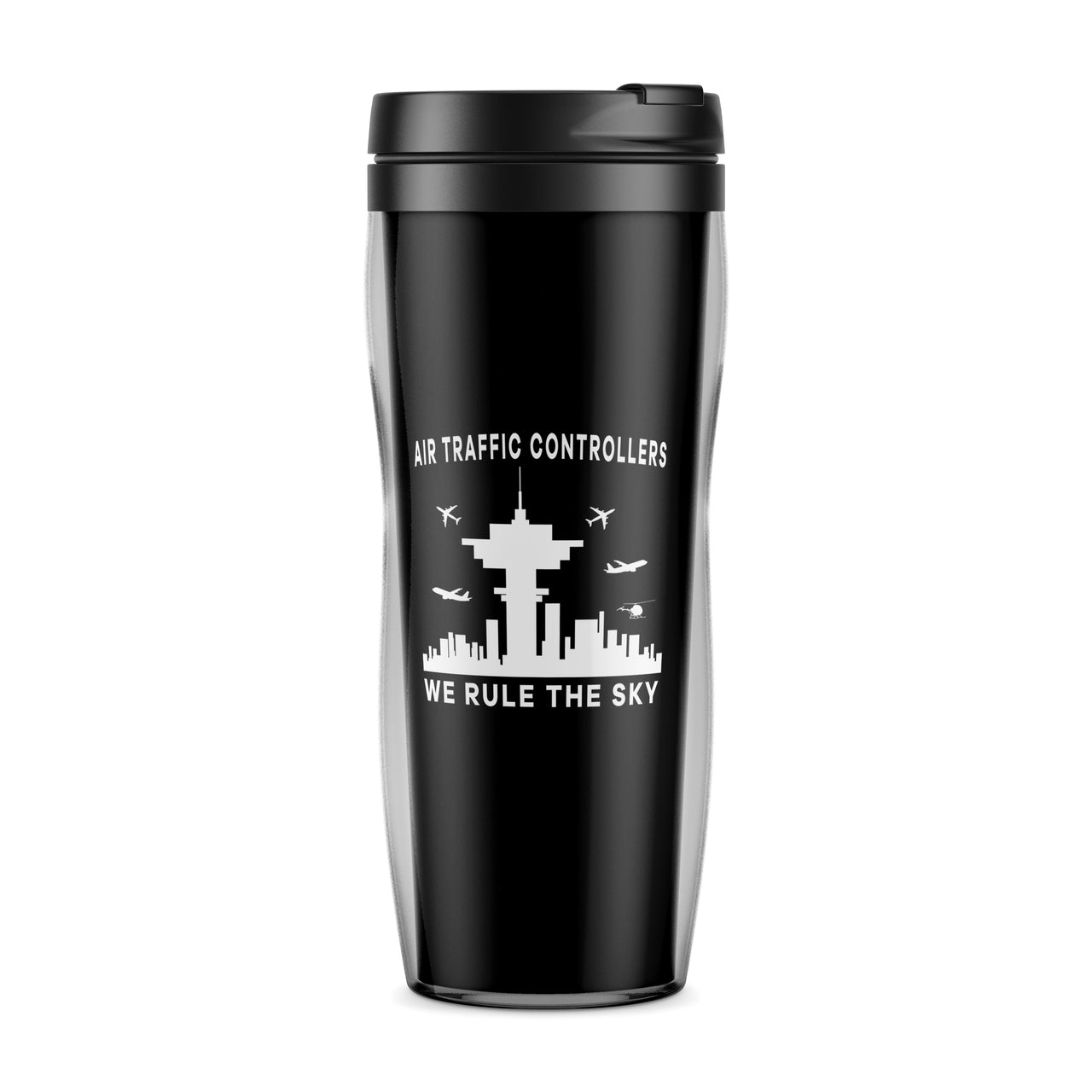 Air Traffic Controllers - We Rule The Sky Designed Plastic Travel Mugs