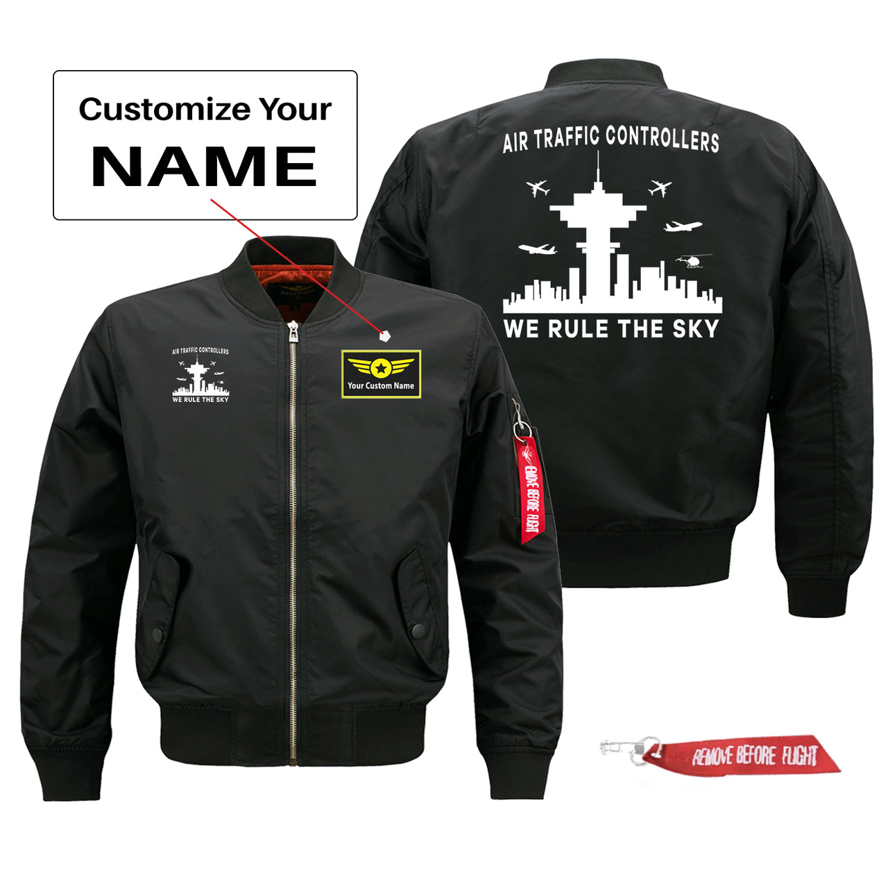 Air Traffic Controllers - We Rule The Sky Designed Pilot Jackets (Customizable)