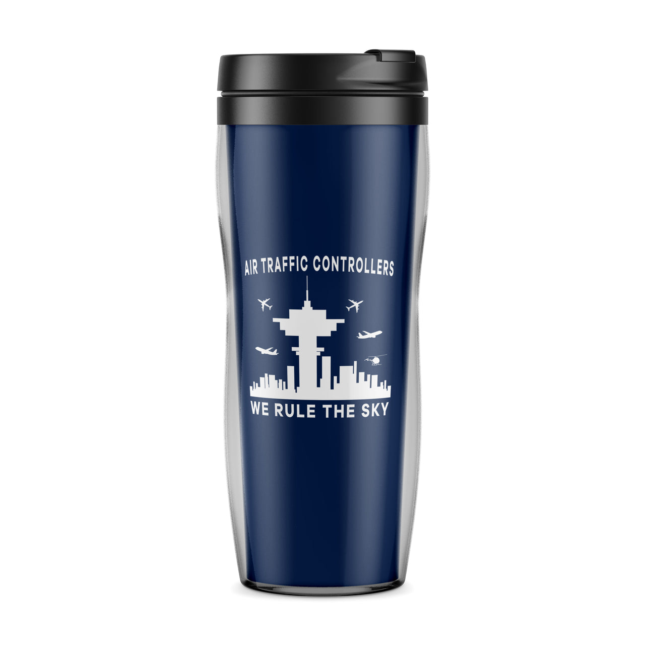Air Traffic Controllers - We Rule The Sky Designed Plastic Travel Mugs