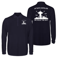 Thumbnail for Air Traffic Controllers - We Rule The Sky Designed Long Sleeve Polo T-Shirts (Double-Side)