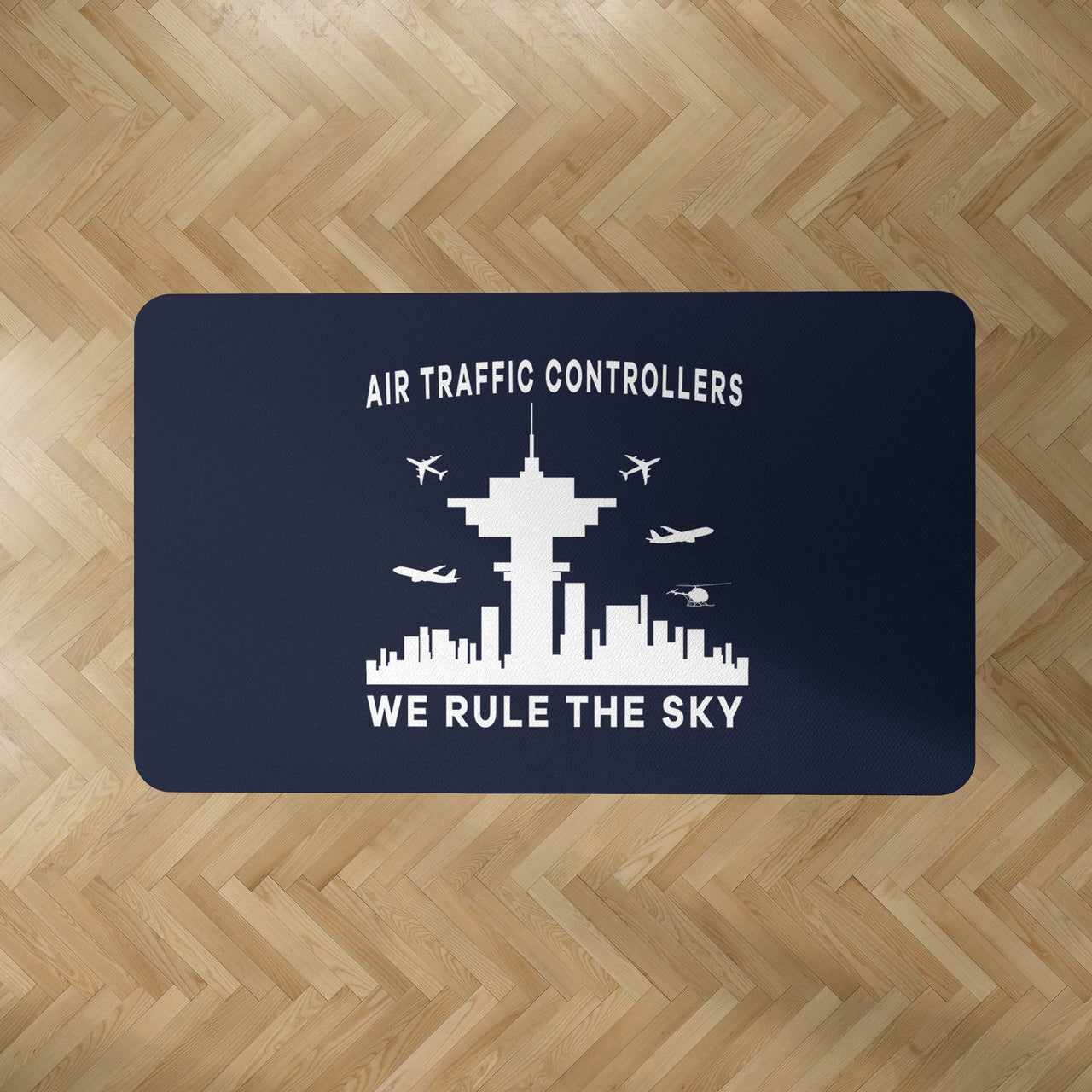 Air Traffic Controllers - We Rule The Sky Designed Carpet & Floor Mats