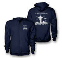 Thumbnail for Air Traffic Controllers - We Rule The Sky Designed Zipped Hoodies
