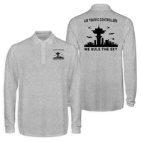Thumbnail for Air Traffic Controllers - We Rule The Sky Designed Long Sleeve Polo T-Shirts (Double-Side)