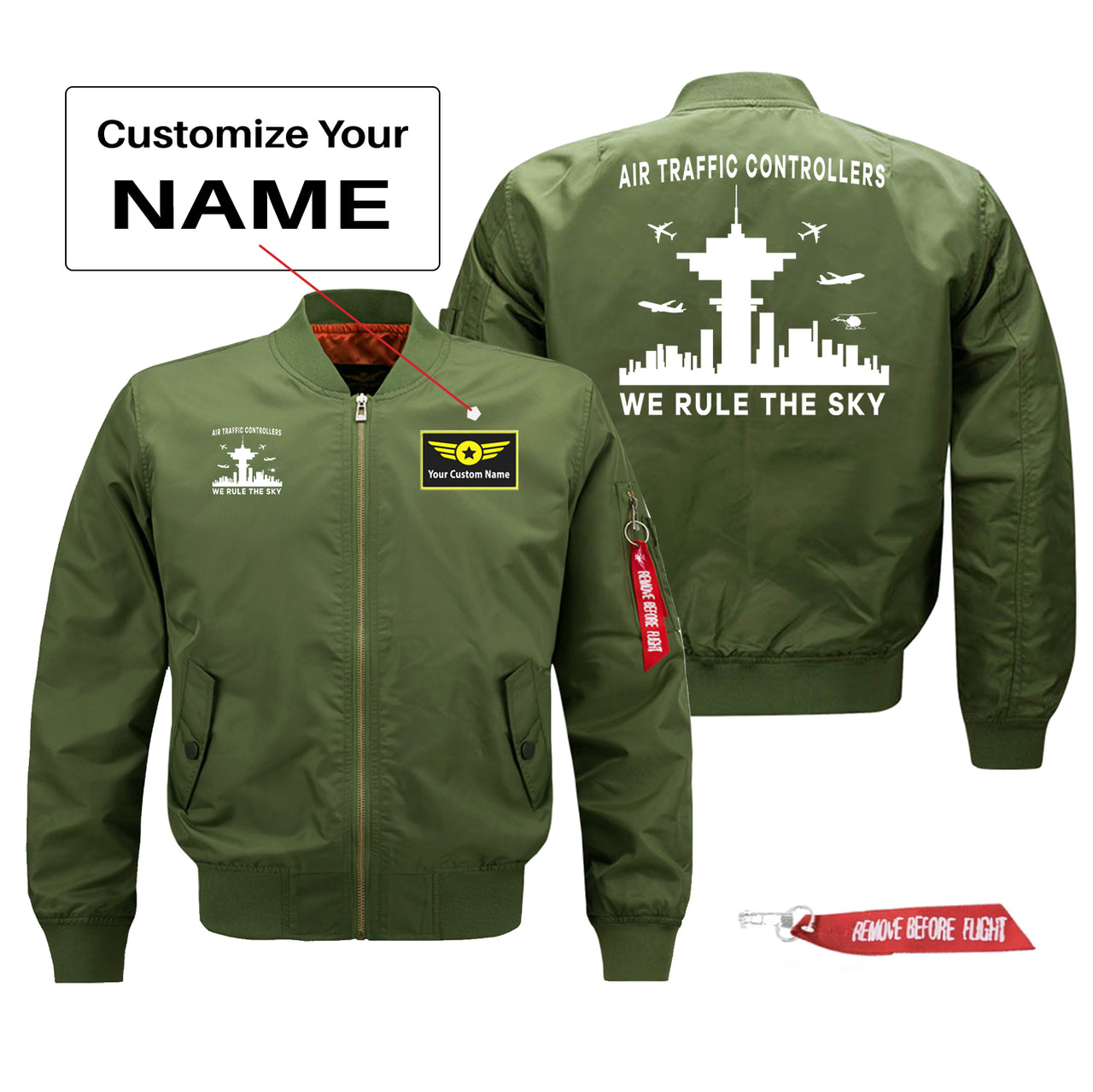 Air Traffic Controllers - We Rule The Sky Designed Pilot Jackets (Customizable)