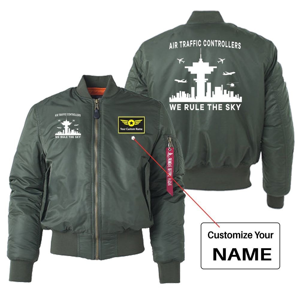 Air Traffic Controllers - We Rule The Sky Designed "Women" Bomber Jackets