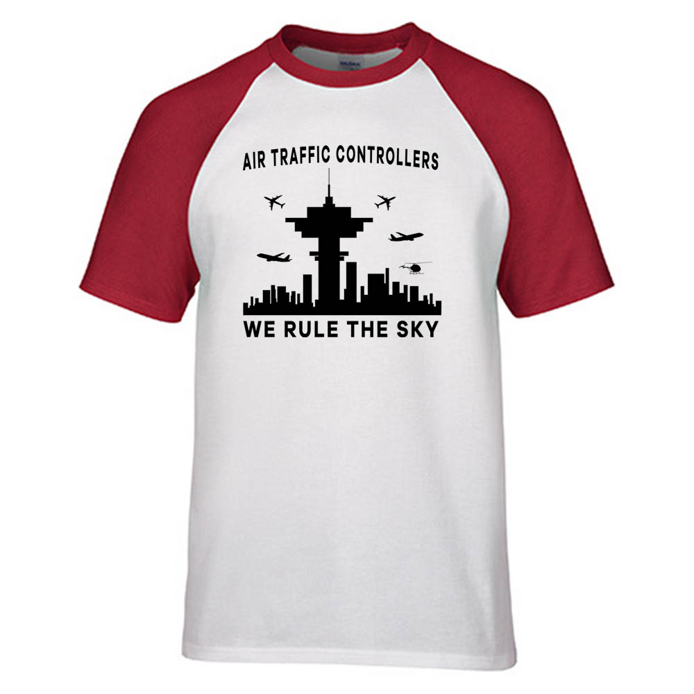 Air Traffic Controllers - We Rule The Sky Designed Raglan T-Shirts