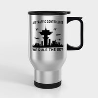 Thumbnail for Air Traffic Controllers - We Rule The Sky Designed Travel Mugs (With Holder)