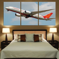 Thumbnail for Air India's Boeing 787 Printed Canvas Posters (3 Pieces) Aviation Shop 