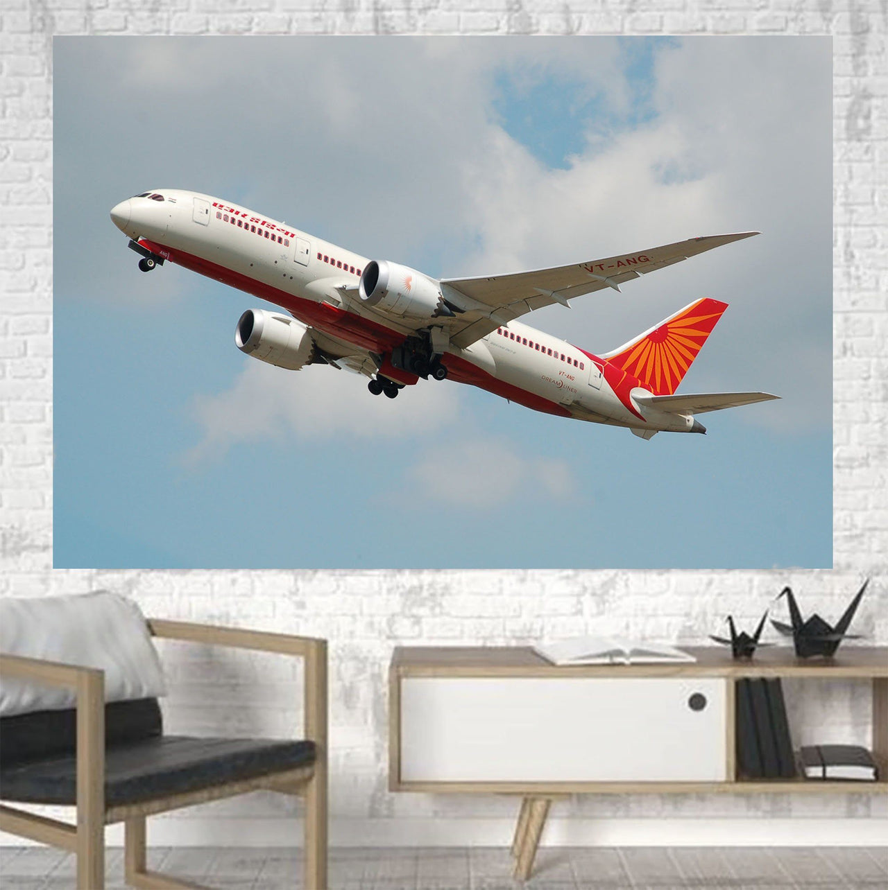 Air India's Boeing 787 Printed Canvas Posters (1 Piece) Aviation Shop 