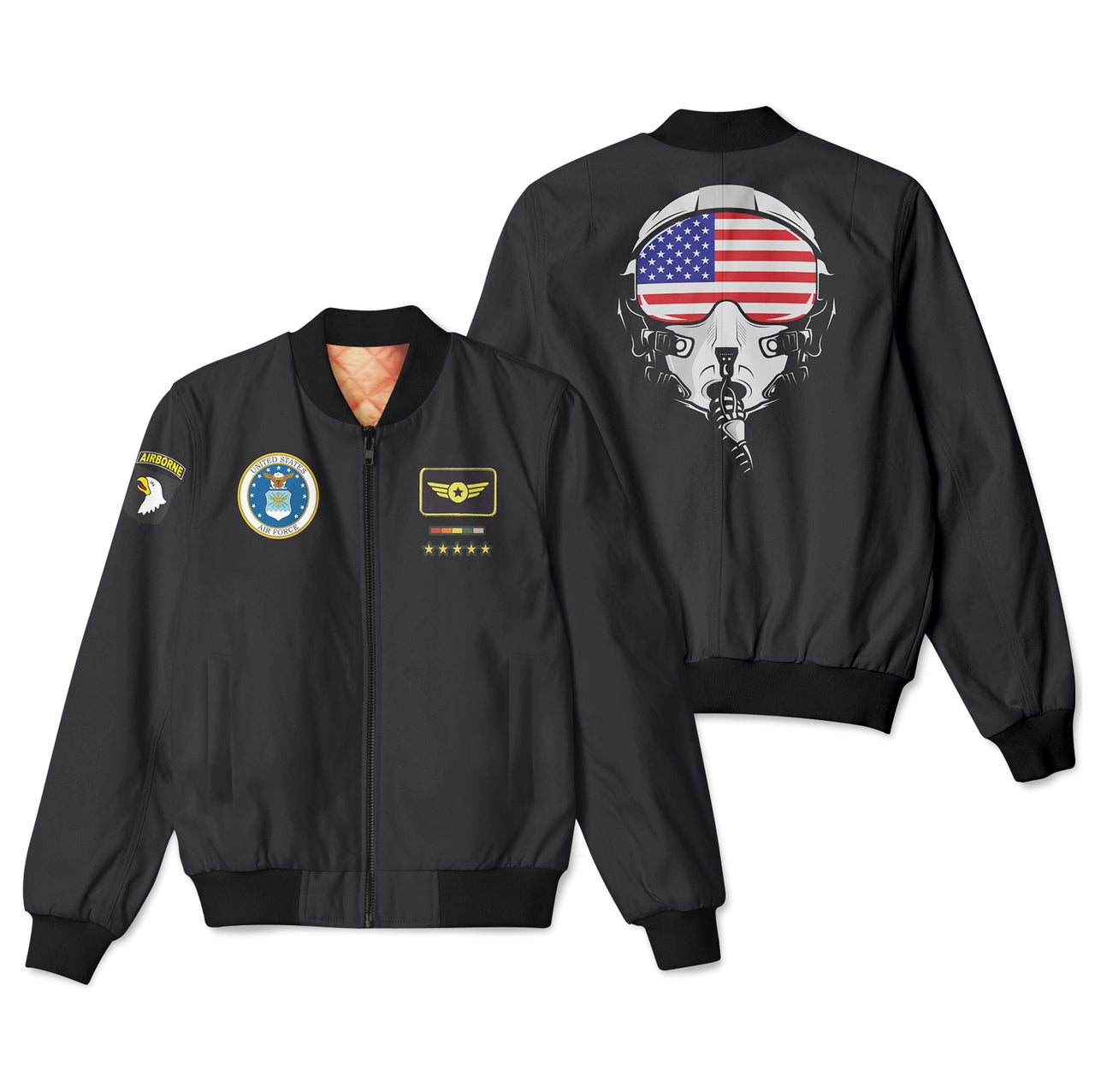 Airborne & Fighter Jet Helmet Designed 3D Pilot Bomber Jackets