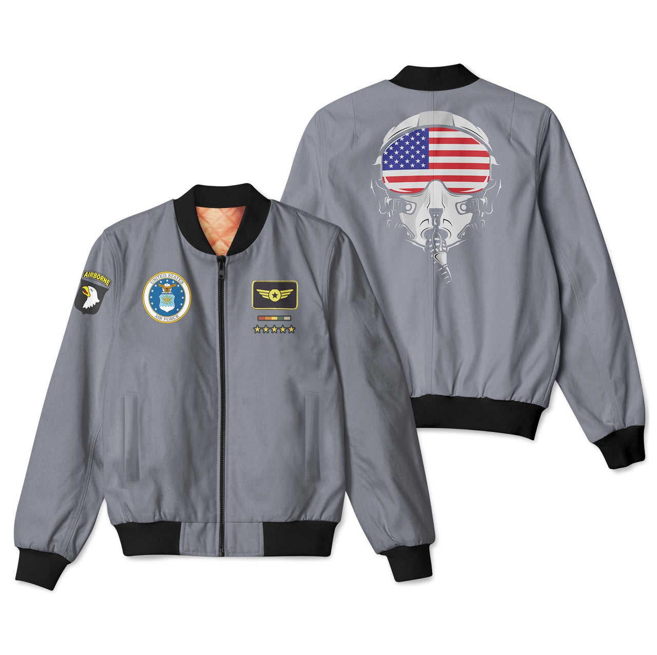 Airborne & Fighter Jet Helmet Designed 3D Pilot Bomber Jackets