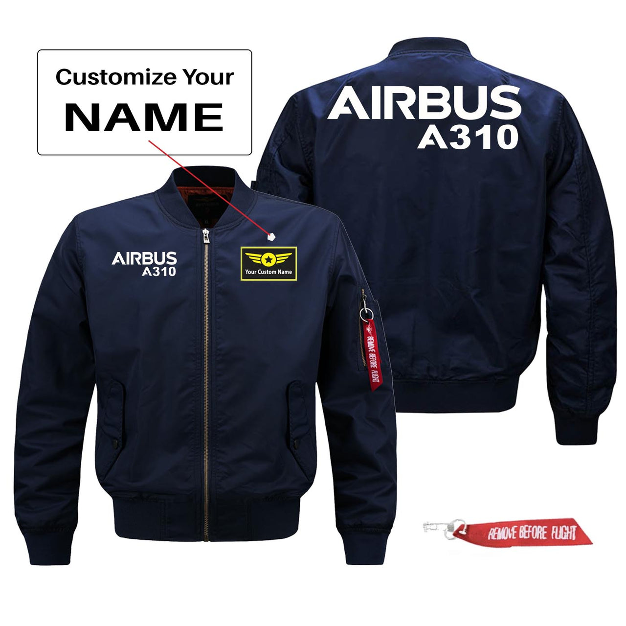 Airbus A310 Text Designed Pilot Jackets (Customizable)