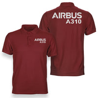 Thumbnail for Airbus A310 & Text Designed Double Side Polo T-Shirts