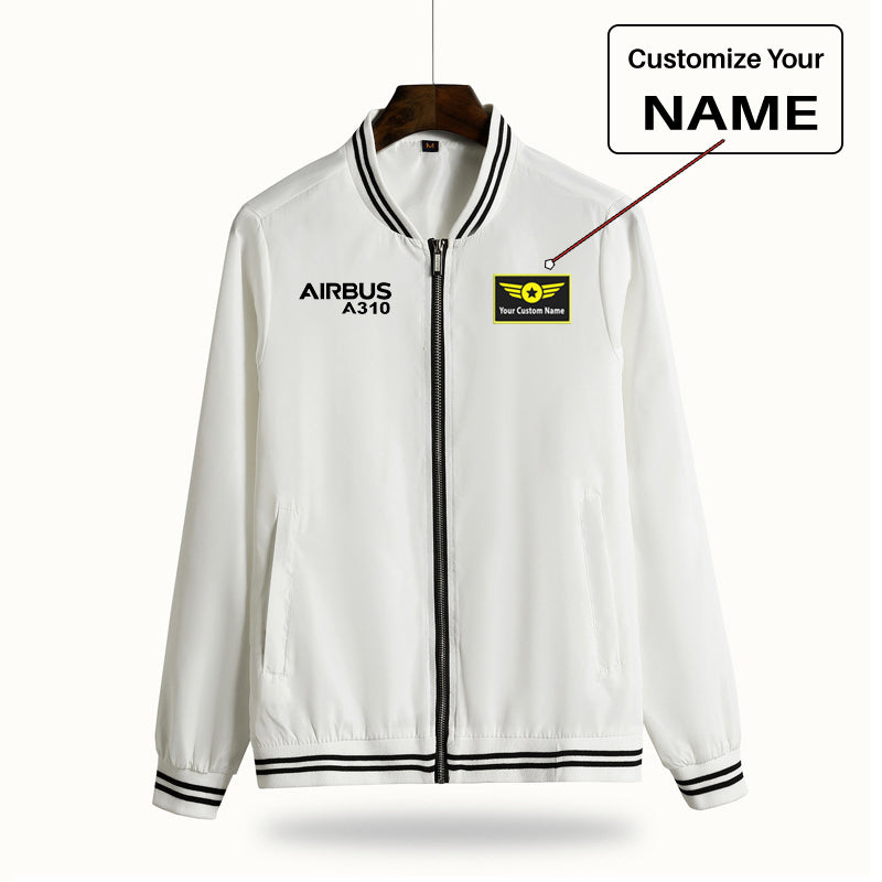 Airbus A310 & Text Designed Thin Spring Jackets