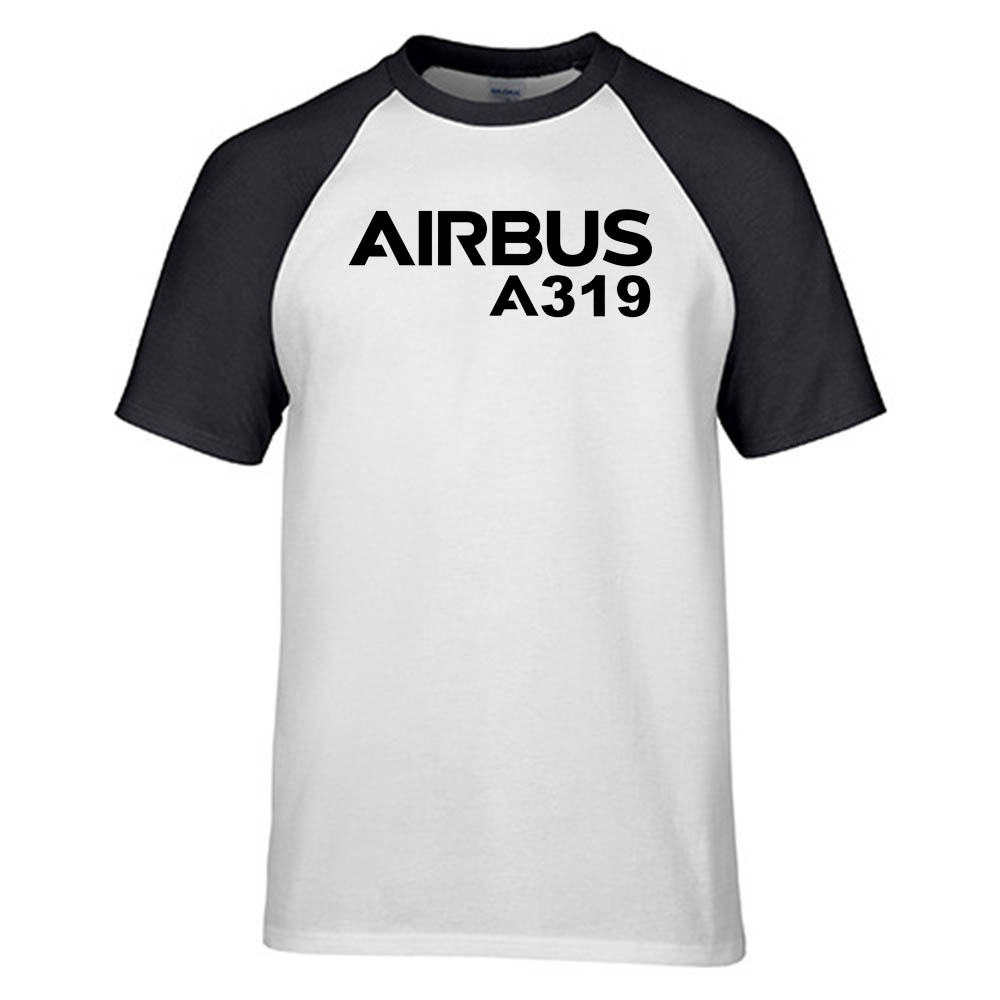 Airbus A319 & Text Designed Raglan T-Shirts