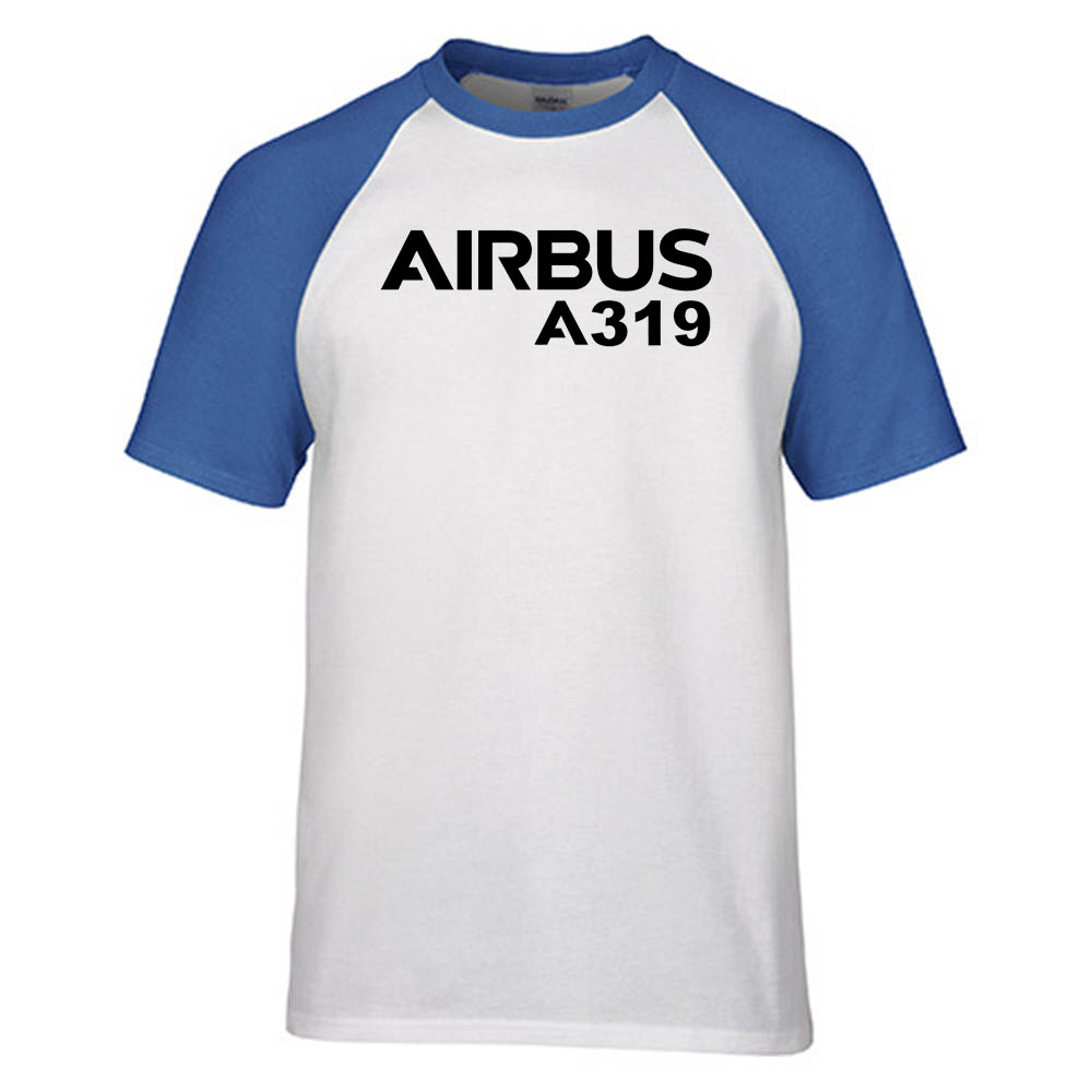 Airbus A319 & Text Designed Raglan T-Shirts
