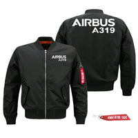 Thumbnail for Airbus A319 Text Designed Pilot Jackets (Customizable)