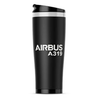 Thumbnail for Airbus A319 & Text Designed Stainless Steel Travel Mugs