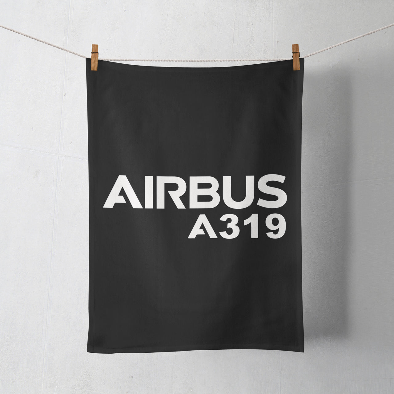 Airbus A319 & Text Designed Towels