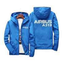 Thumbnail for Airbus A319 & Text Designed Windbreaker Jackets