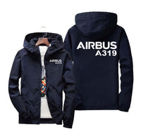 Thumbnail for Airbus A319 & Text Designed Windbreaker Jackets