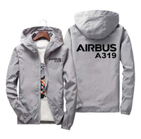 Thumbnail for Airbus A319 & Text Designed Windbreaker Jackets