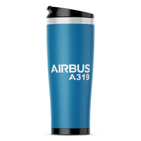 Thumbnail for Airbus A319 & Text Designed Stainless Steel Travel Mugs