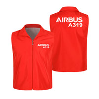 Thumbnail for Airbus A319 & Text Designed Thin Style Vests