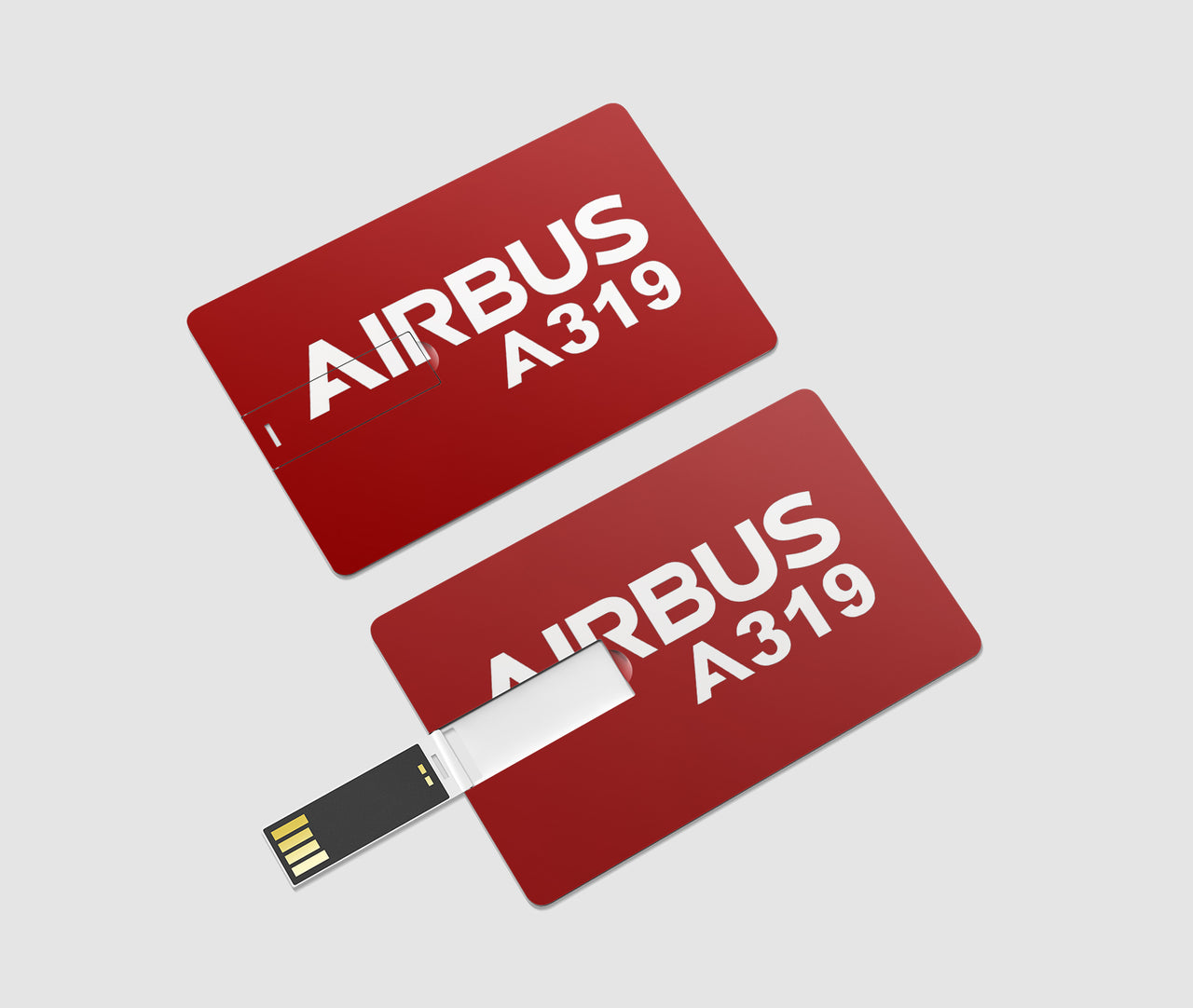Airbus A319 & Text Designed USB Cards