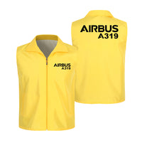 Thumbnail for Airbus A319 & Text Designed Thin Style Vests