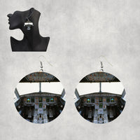 Thumbnail for Airbus A320 Cockpit (Wide) Designed Wooden Drop Earrings