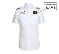 Thumbnail for Airbus A320 Printed Designed Pilot Shirts