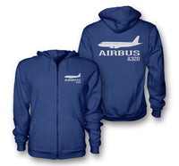 Thumbnail for Airbus A320 Printed & Designed Zipped Hoodies