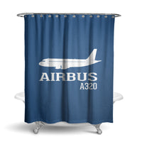 Thumbnail for Airbus A320 Printed Designed Shower Curtains