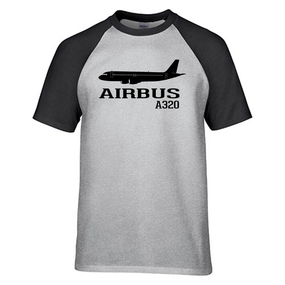 Airbus A320 Printed & Designed Raglan T-Shirts