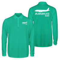 Thumbnail for Airbus A320 Printed Designed Long Sleeve Polo T-Shirts (Double-Side)
