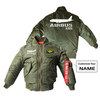 Thumbnail for Airbus A320 Printed Designed Children Bomber Jackets