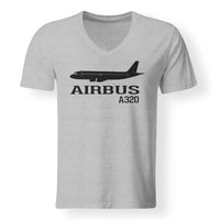 Thumbnail for Airbus A320 Printed Designed V-Neck T-Shirts