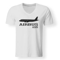 Thumbnail for Airbus A320 Printed Designed V-Neck T-Shirts